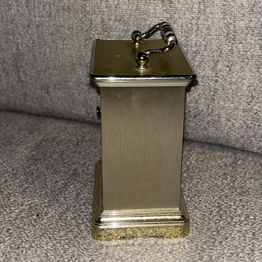 Vintage Seth Thomas Gold Brass Rapture Carriage Quartz Clock Model 243 90s Retro - Picture 4 of 9